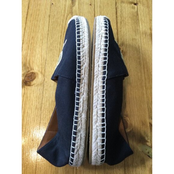 Kate Spade Tennis Racket Embroidered Jeweled Canvas Espadrilles Size 7.5 Shoes - Picture 5 of 11